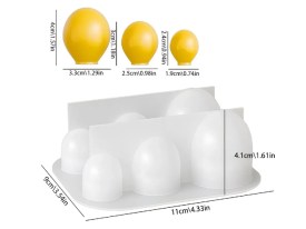 Molde silicona 6 globos